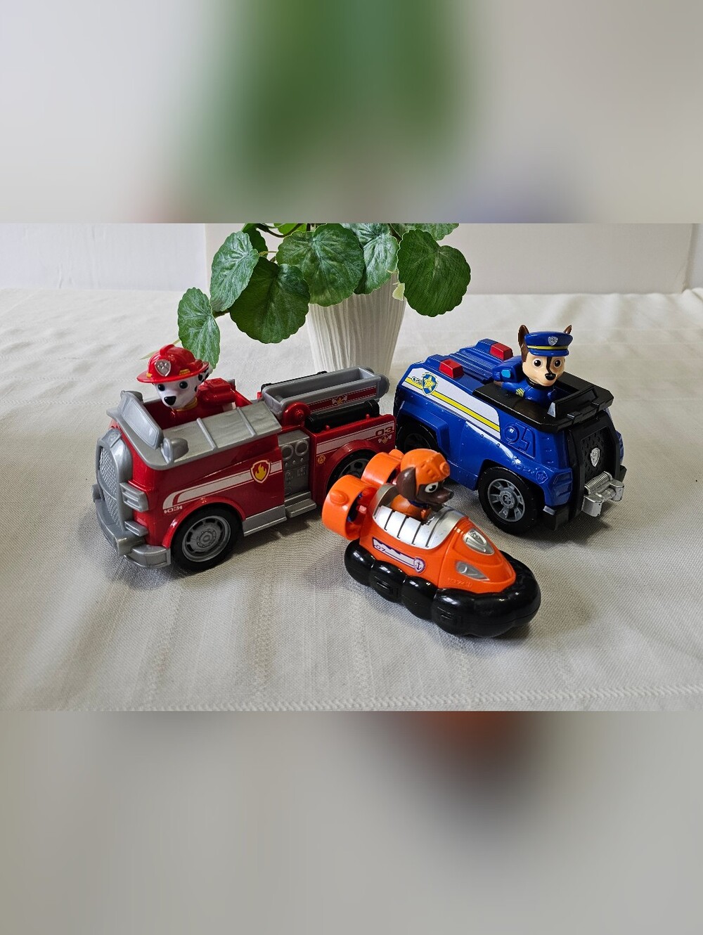 Paw Patrol Vehicle Lot Marshall Chase Zuma 3 Vehicles & Figures